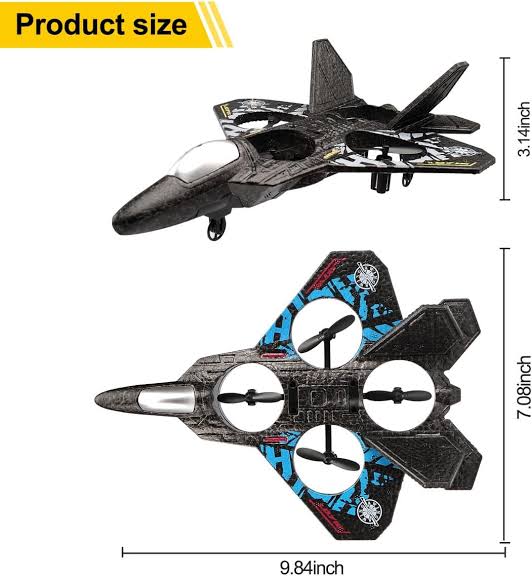 2.4GHz Remote Control Glider Airplane with Light - Mini Drone.