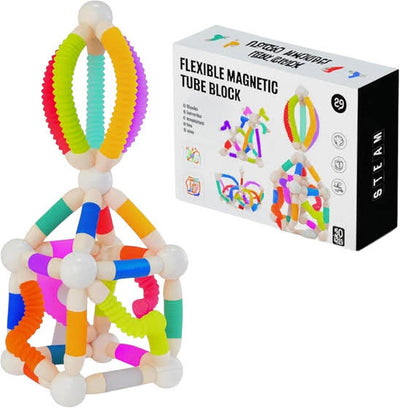 Flexible Magnetic Tube 36-piece Building Set – STEM Creative Construction