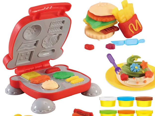 Color clay burger machine toy