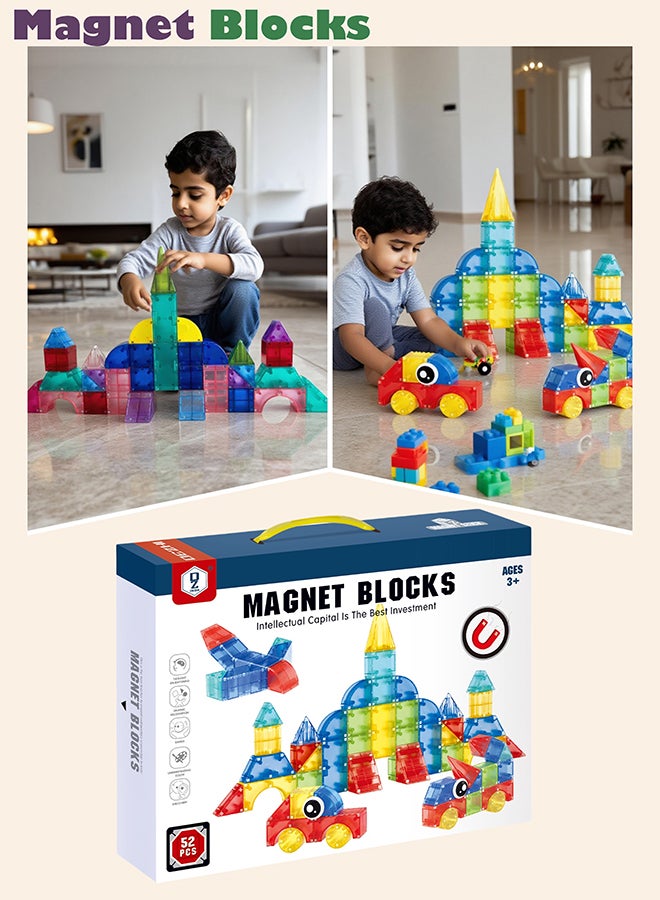 Magnetic Building Blocks – 52 Pieces Creative Construction Set