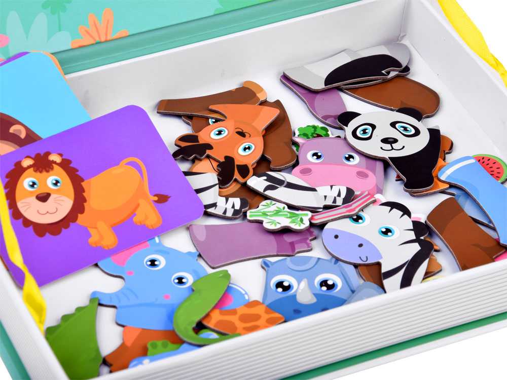 Magnetic Book for Kids – 47 Pieces Animal Puzzle Set (12 Animals)