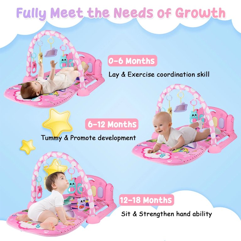 Unicorn Kick and Play Piano Sensory Gym Play Mat for Infants (Ages 0-12m)