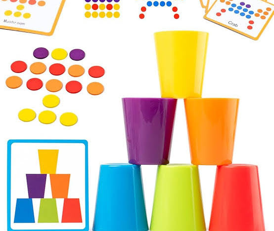 Color classification stacking cup toy 2 in 1