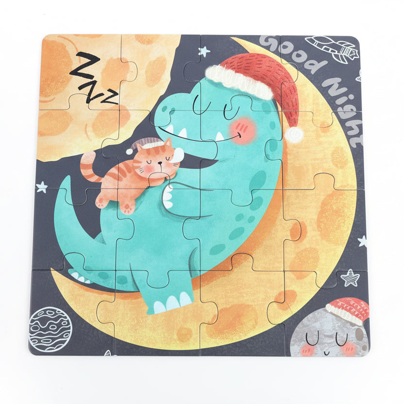 Step-by-Step Magnetic Dinosaur Puzzle – 3-in-1 Leveled Learning Book
