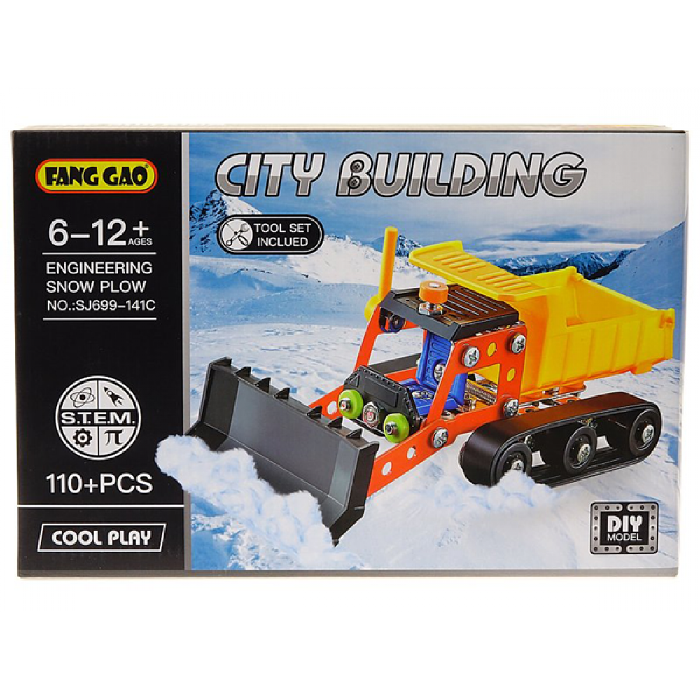 City Building Engineering Snow Plow – 110 Pieces Construction Set