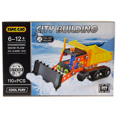 City Building Engineering Snow Plow – 110 Pieces Construction Set