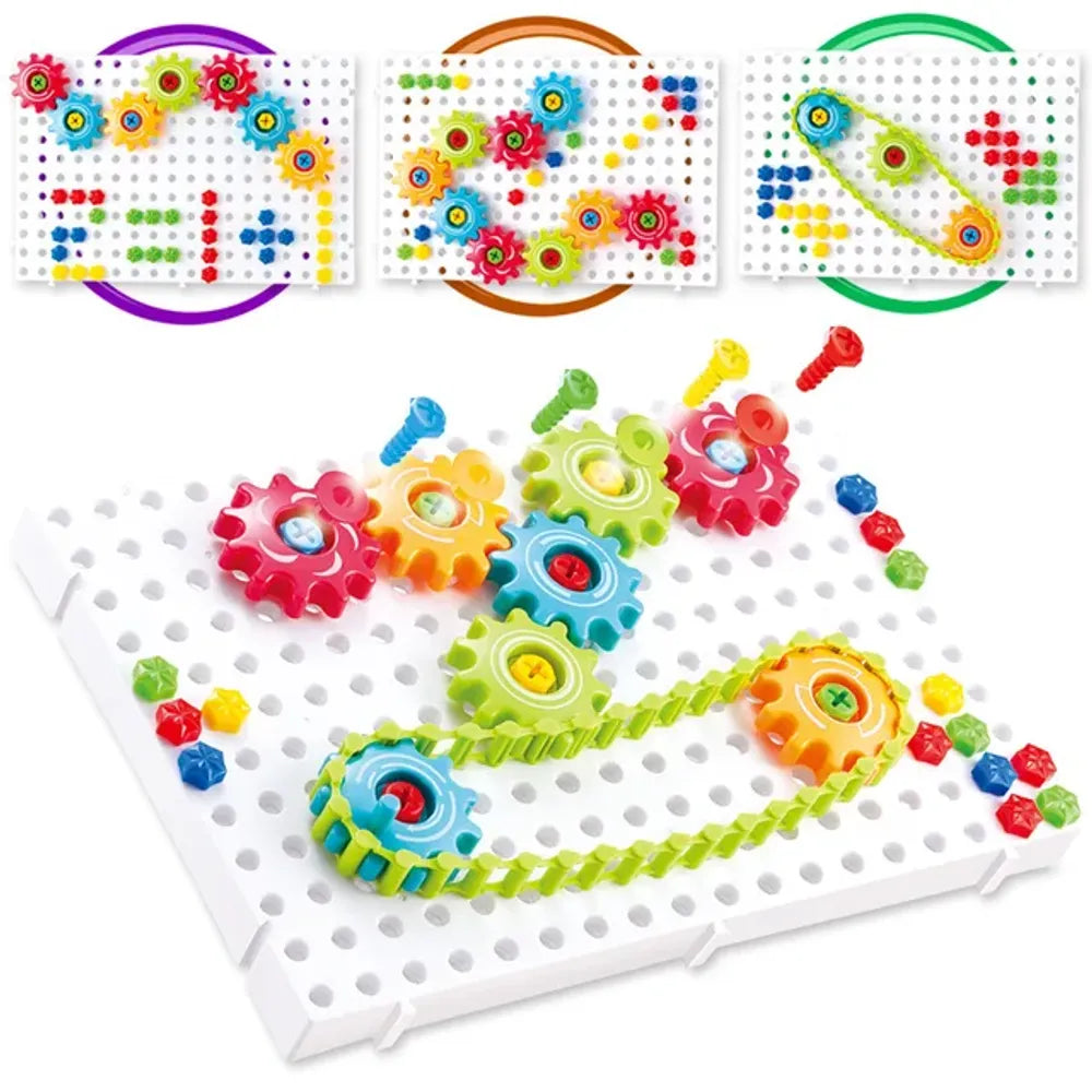 Magic plate electric drill toy 230 pcs