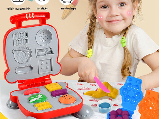Color clay burger machine toy