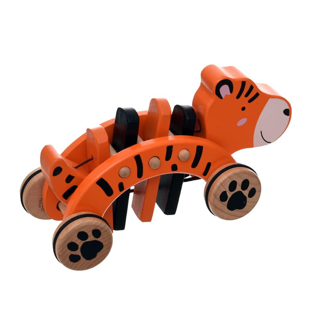 Wooden Pull-Along Tiger | Ages 12m+ | Foster Balance & Gross Motor Skills