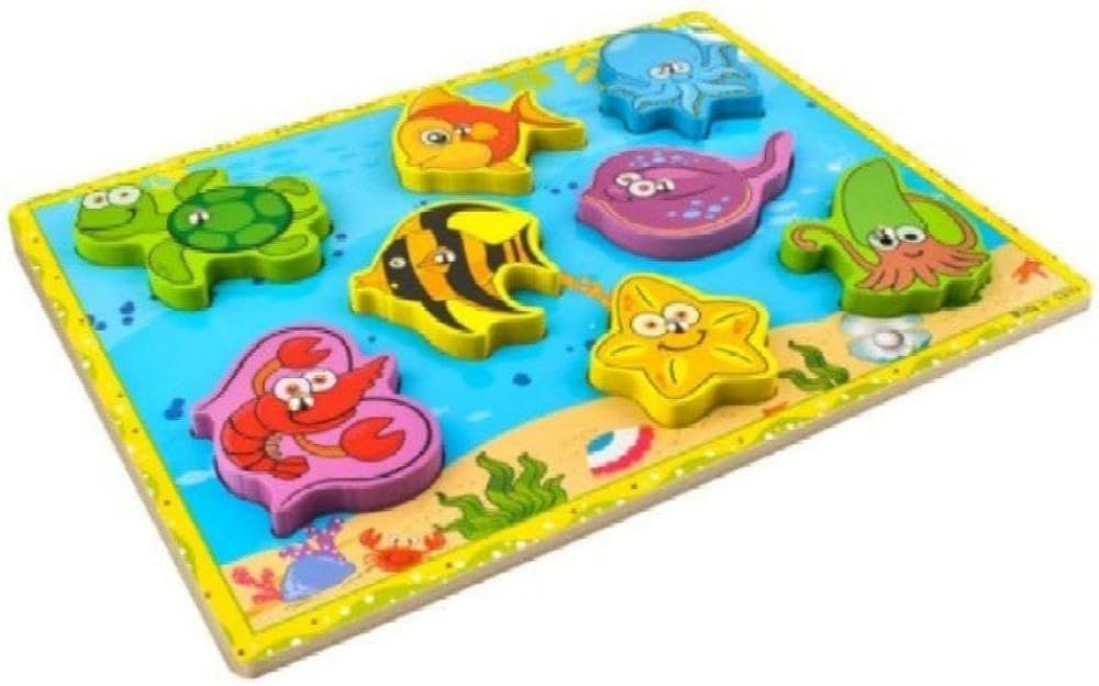 Wooden Sea Animals Chunky Puzzle