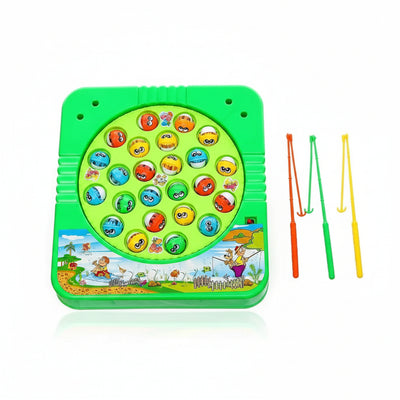 Classic Rotating Electric Fishing Board Game Interactive Motorized Catch Game for Kids (Ages 3+)