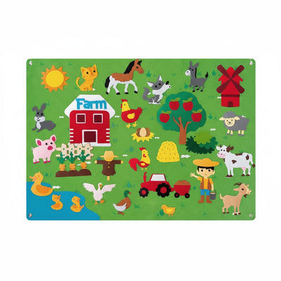 Farm Animals Felt Story Board – Interactive Educational Wall Toy