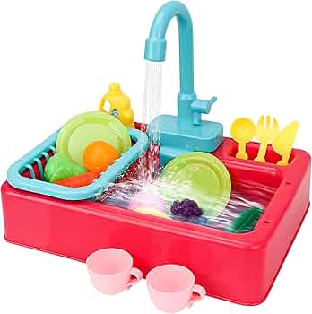 Kids Electric Circulation Kitchen Sink | Ages 3+ | Master Fluid Dynamics & Self-Correcting Life Skills