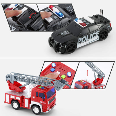 City Rescue Vehicles 1:20 Scale Simulation Toy Set for Kids (Ages 3+)