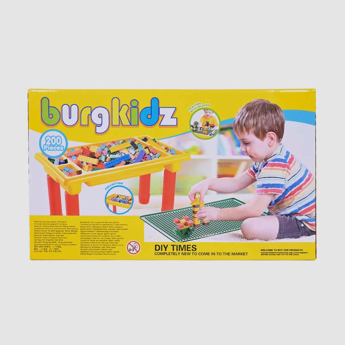 First Class Building Blocks Table Creativity Station For Kids 200 Pcs