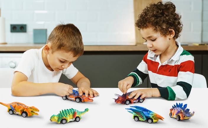 DIY Dinosaurs painting kit and pull back cars 2 in 1
