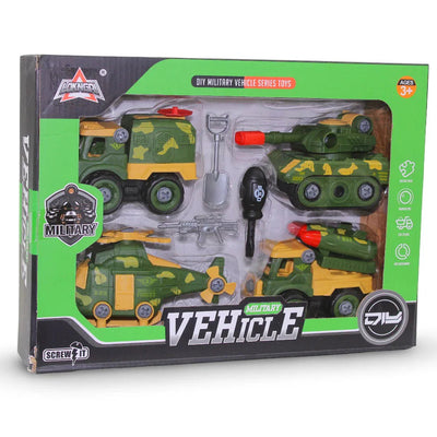 DIY Take-Apart Vehicle Sets – Police & Military Series (Ages 3+)