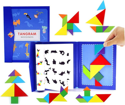 🧩 Magnetic Tangram Woodness Puzzle Book