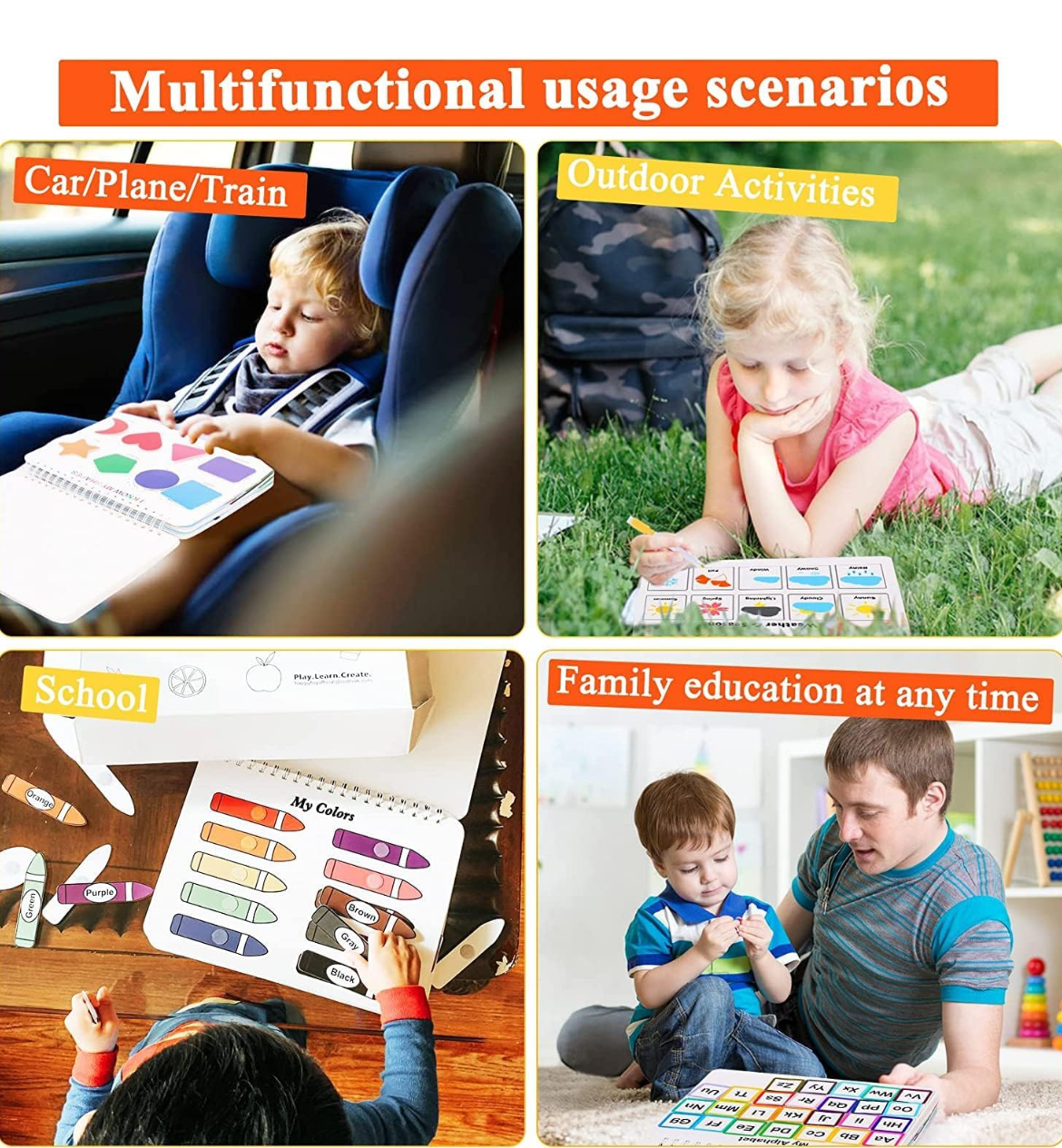 Preschool Busy Book – Interactive Learning Binder for Early Skills