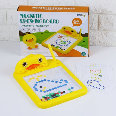 Cute Duck' Magnetic Drawing & Bead Board – Mess-Free Creative Toy