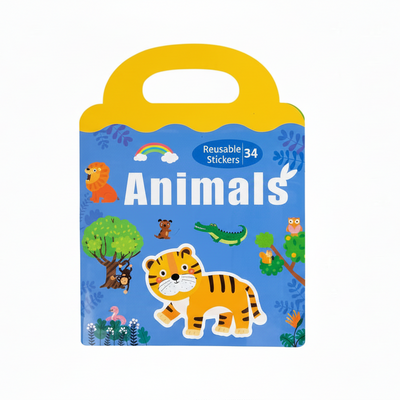 Reusable Magnetic Animal Sticker Activity Book – Interactive Learning & Play