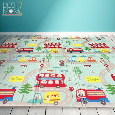 Foldable XPE Foam Play Mat – 180 x 200 cm Reversible Educational Mat