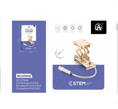 DIY Hydraulic Lifting Platform – Wooden STEM Construction Kit