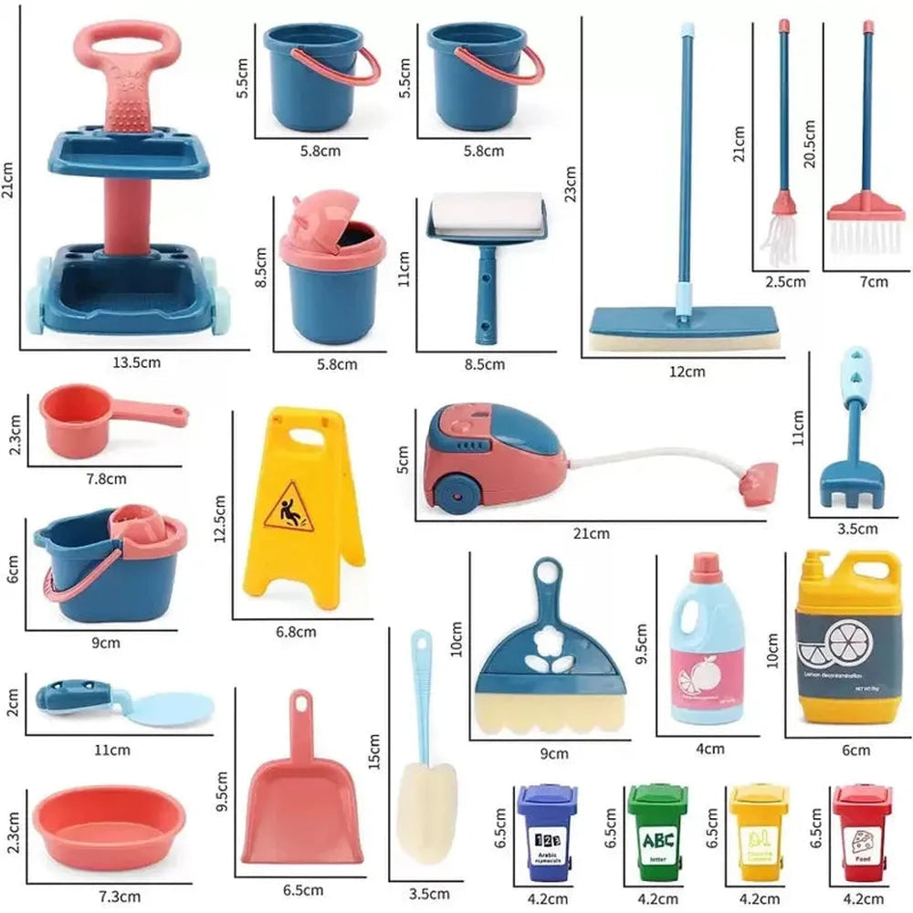 Kids Mini Cleaning Tool Set – Pretend Play Housekeeping Toy