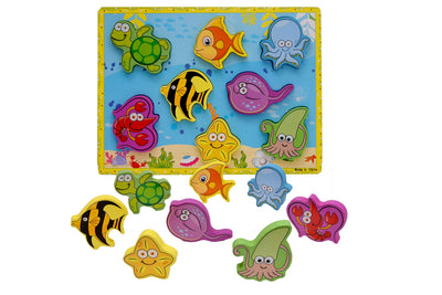 Wooden Sea Animals Chunky Puzzle
