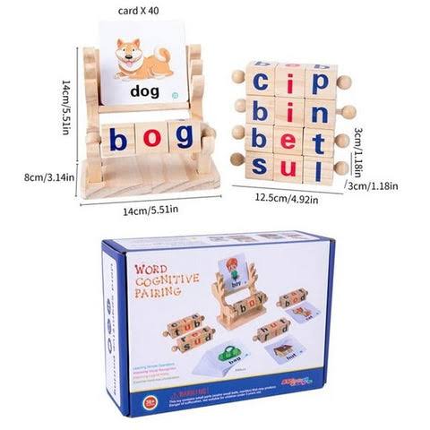 Word cognitive pairing toy
