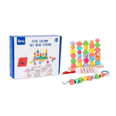 Wooden Five Column Set Bead String