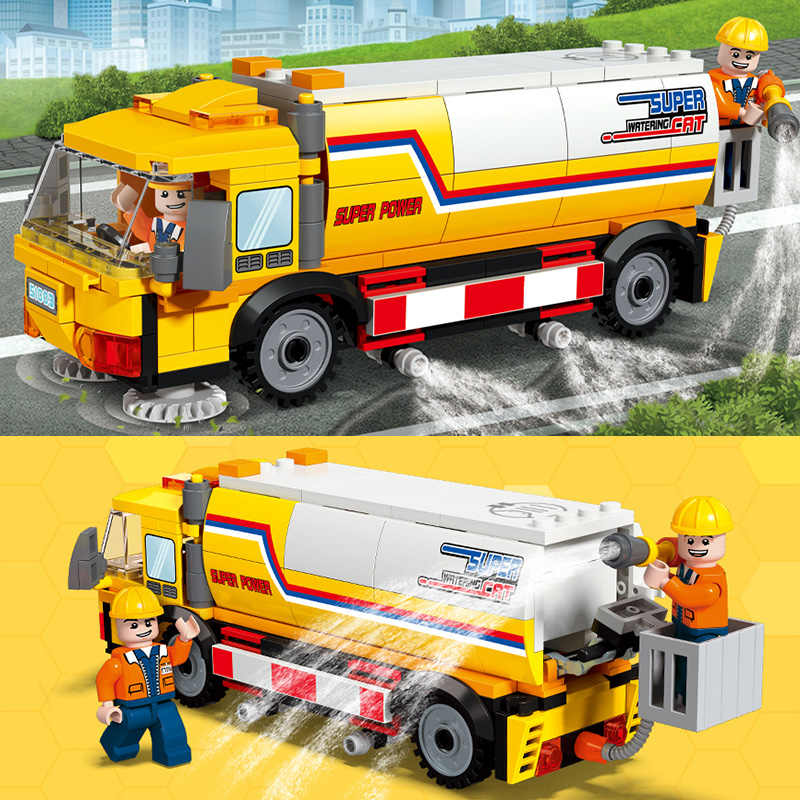 Sprinkler Truck Building Lego Set – 244 Pieces
