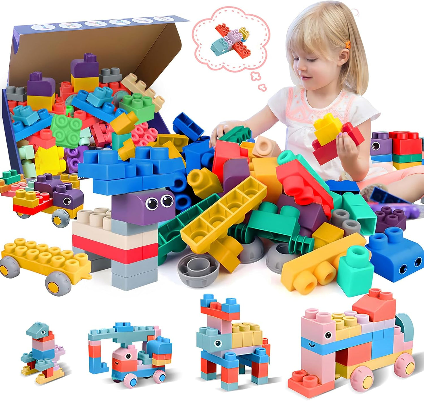 Soft Silicone Building Blocks-43 pieces