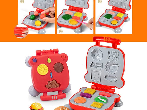 Color clay burger machine toy