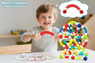 Flexible Magnetic Tube 66-piece Building Set – STEM Creative Construction