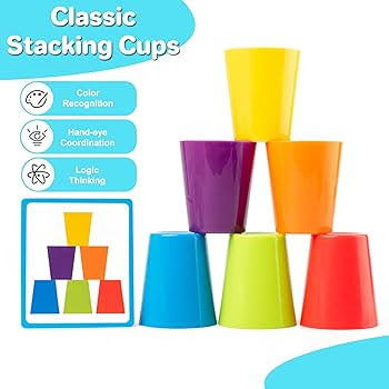 Color classification stacking cup toy 2 in 1
