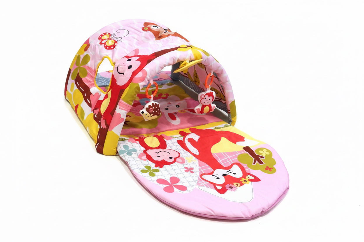 2-in-1 Baby Activity Gym & Play Tent – Safe BPA-Free Play Mat for Infants