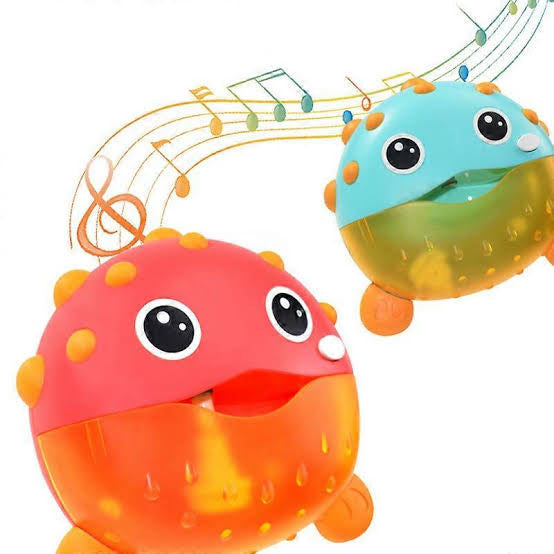 Musical Puffer Fish Bubble Maker – Automatic Bathtub Entertainment