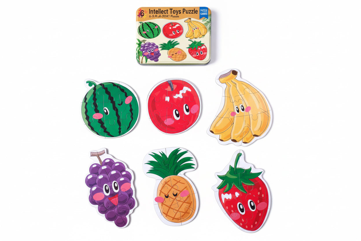 Intellect Toys Puzzle 6 in A Box - Fruits