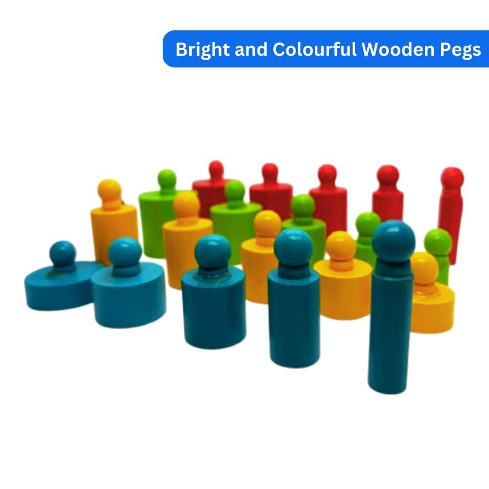 Montessori wooden knobbed cylinder set