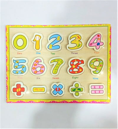 Chunky Wooden Numbers & Math Puzzle – First Arithmetic Steps