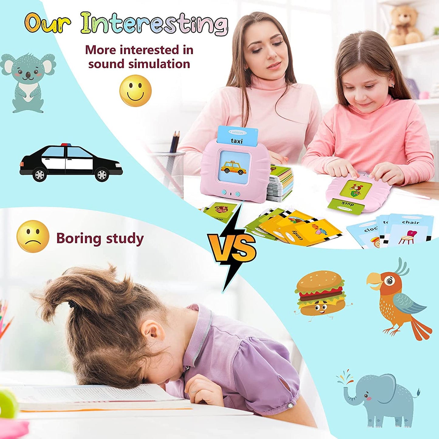 Early Literacy Interactive Card Reader Arabic-English | Ages 2–6 | Master Phonetic Articulation & Cognitive Categorization