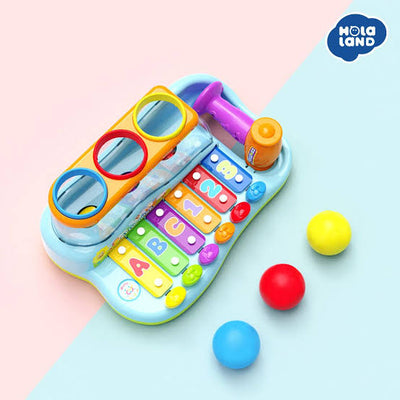 2 in 1 Musical Xylophone and knock a ball toy set