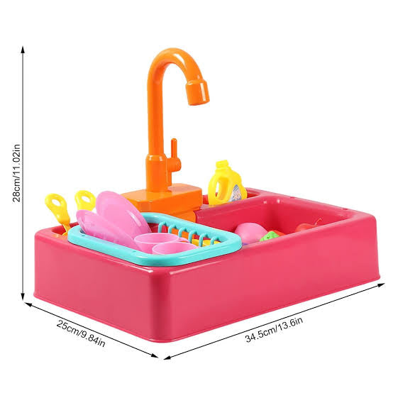 Kids Electric Circulation Kitchen Sink | Ages 3+ | Master Fluid Dynamics & Self-Correcting Life Skills