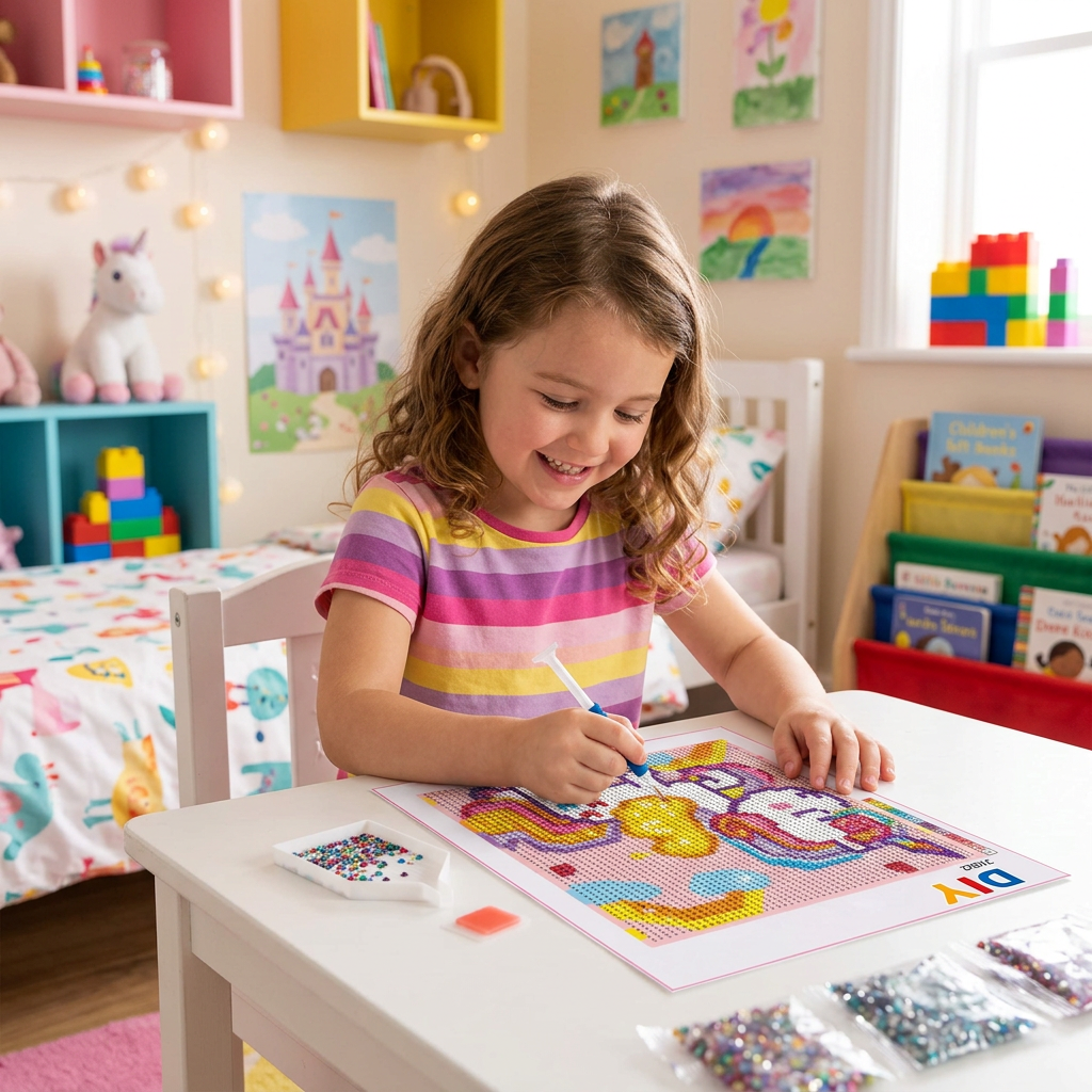DIY Mini Diamond Painting Canvas Art Kit for Kids (Assorted Characters)