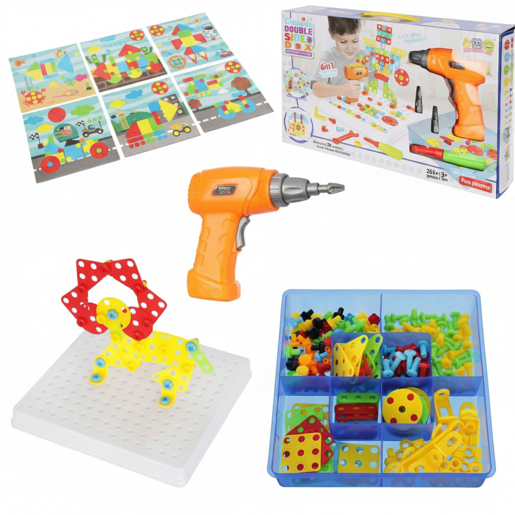 Creative Double-Sided 6-in-1 Box Mosaic Puzzle | Ages 3+ | Advanced STEM Engineering & Spatial Logic
