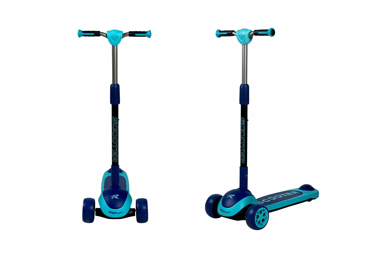 Adjustable 3-Wheel Kick Scooter Sensory Balance Toy for Kids (Ages 3-8 Years)