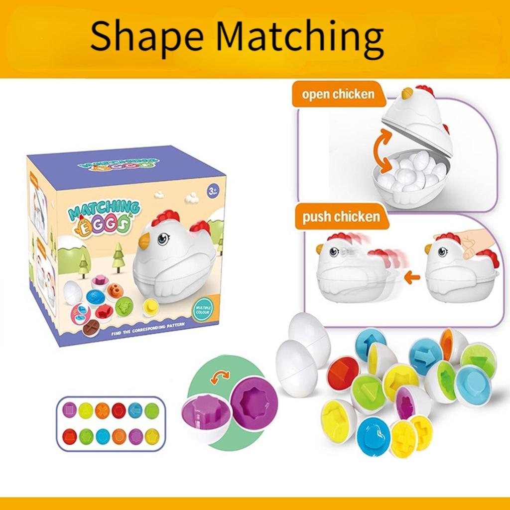 Valley Toys Hen-Style Matching Eggs | Ages 3+ | Master Shape Logic & Fine Motor Precision