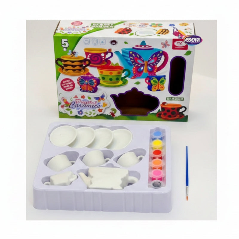 DIY Painter Ceramics Tea Set | Ages 3+ | Inspire Creativity & Fine Motor Skills