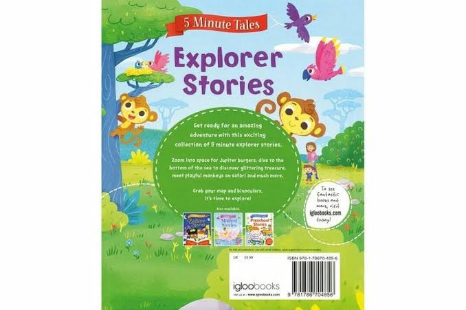 5 Minute Tales Explorer Stories Bedtime Storybook for Kids (Ages 3–6)